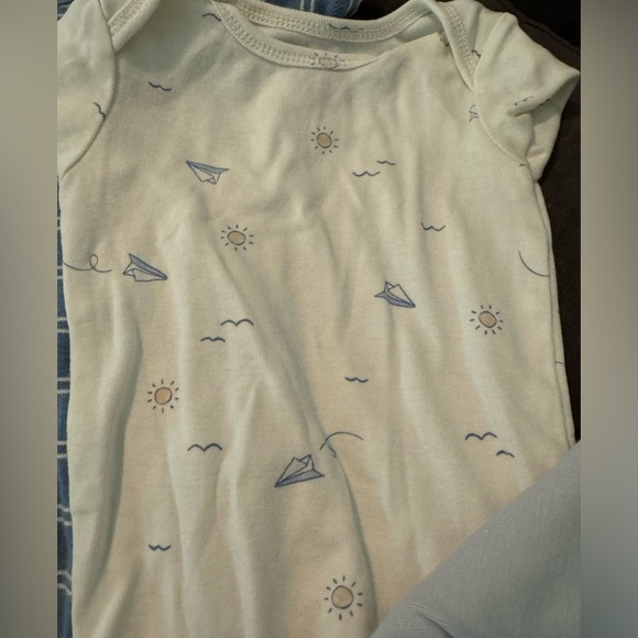 NWOT Carter’s 9 month onesies blue & white - Picture 5 of 5